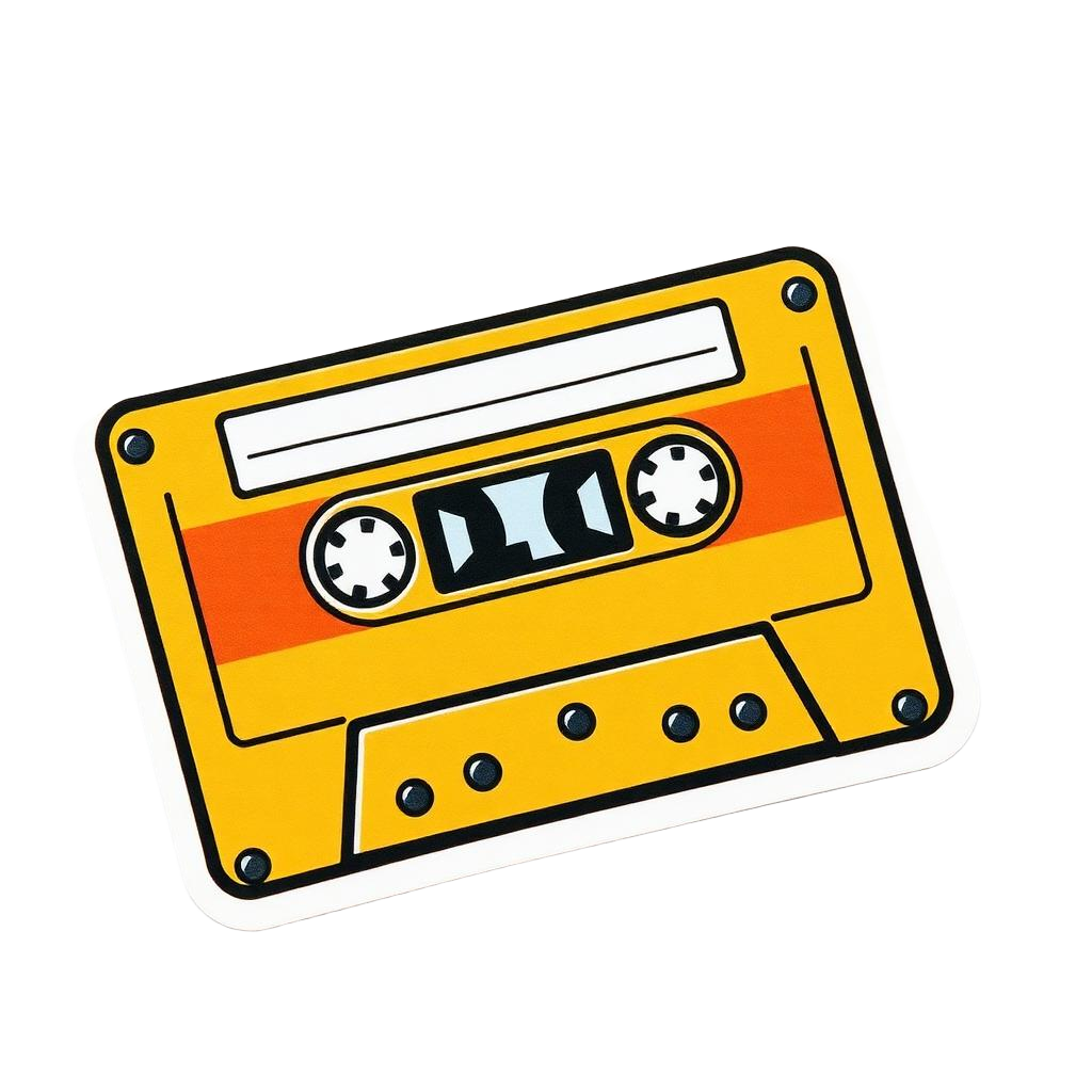 Retro cassettebandje uit de jaren 80 en 90